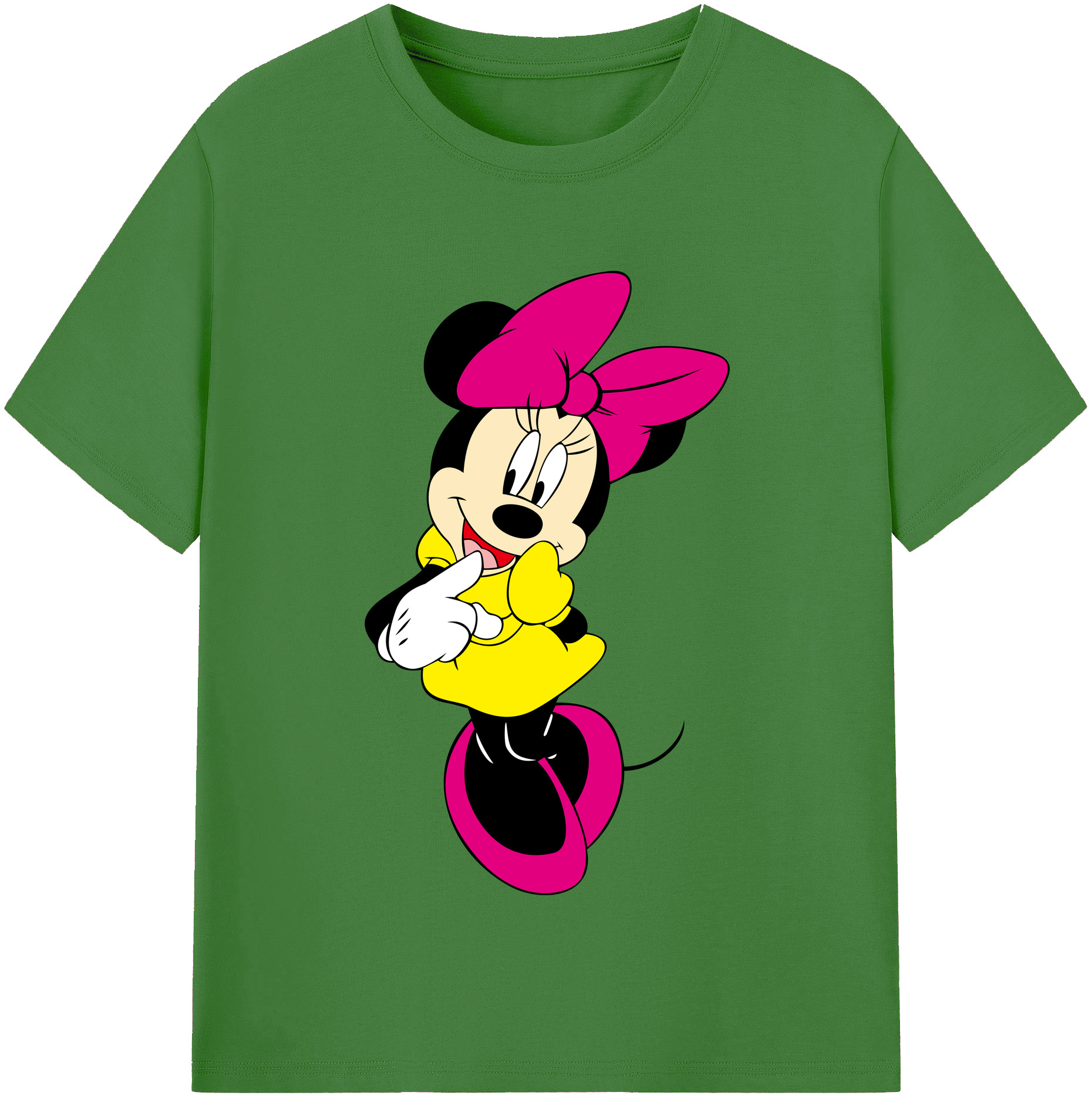 （画像用） ミッキーマウス Mickey Mouse レディースカジュアルプリントTシャツ（綿100％）
